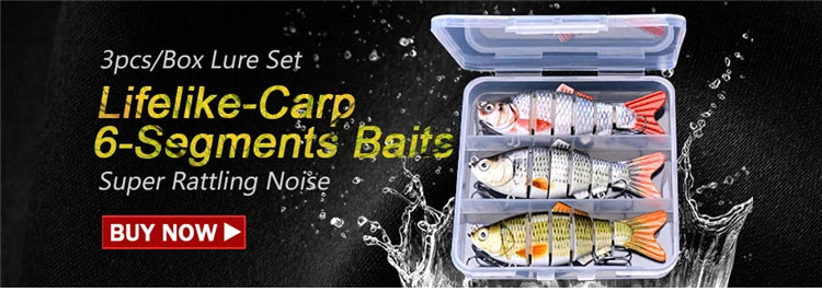 VTAVTA 5pcs Segmented Fishing Lures Set Fishing Box
