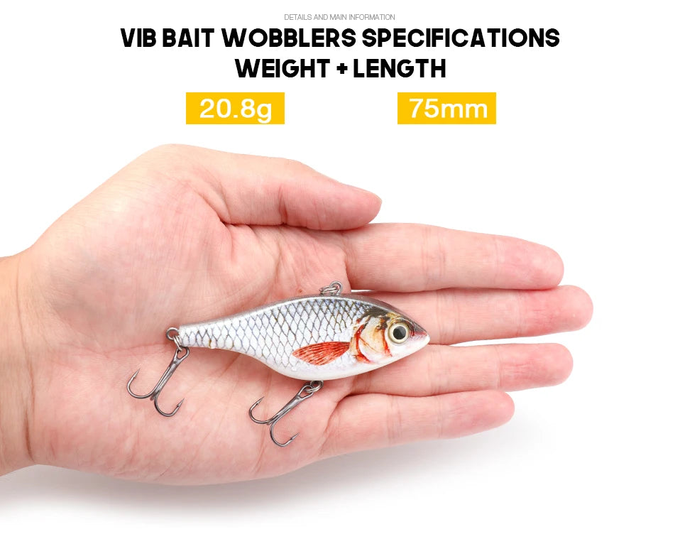 VTAVTA 7cm 18g Rattlin Vibrating Fishing Lure Sinking Wobblers
