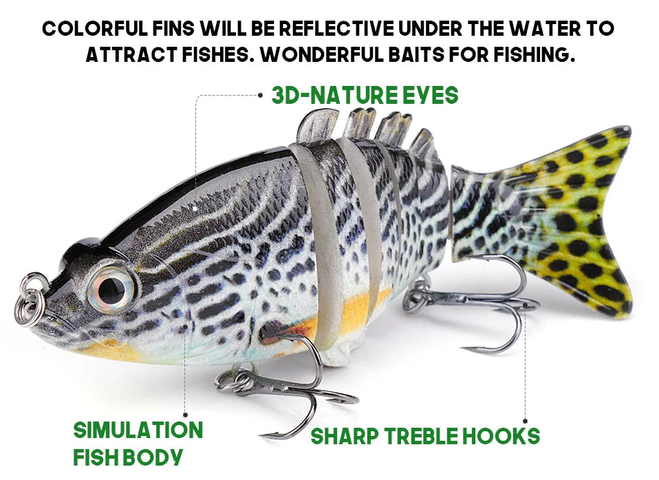 VTAVTA 5pcs Segmented Fishing Lures Set Fishing Box