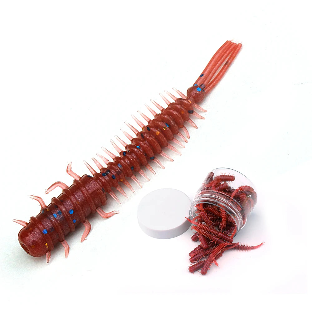 VTAVTA 50pcs Worm Silicone Bait 45mm 0.4g