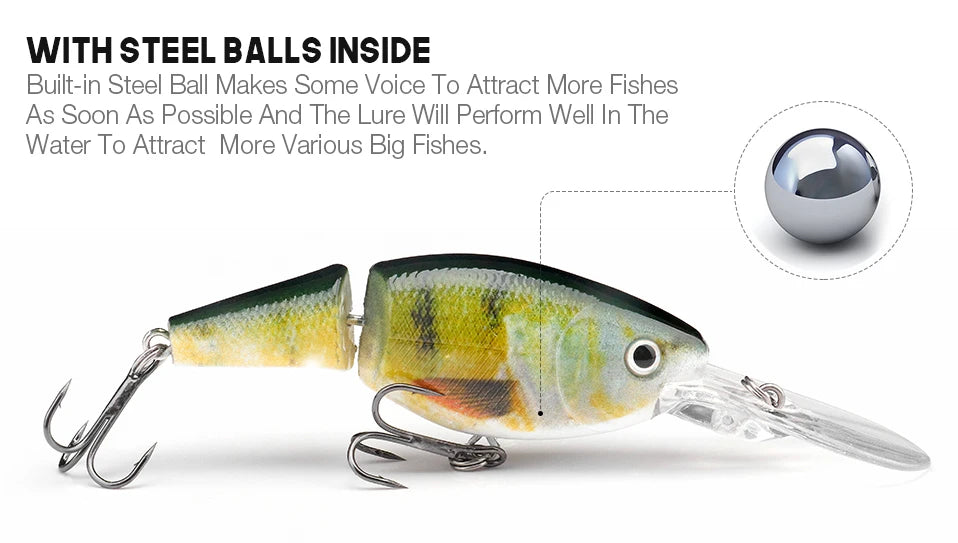 VTAVTA 2-segment Jointed Floating Minnow Lures 105mm 15g