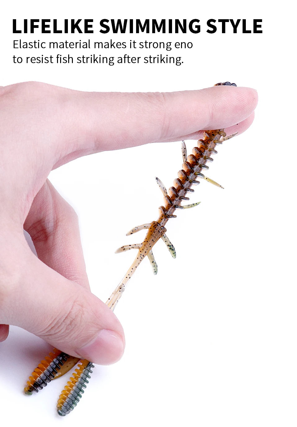 VTAVTA 10pcs 50mm 60mm 70mm Floating Soft Lure Silicone Bait Shrimp