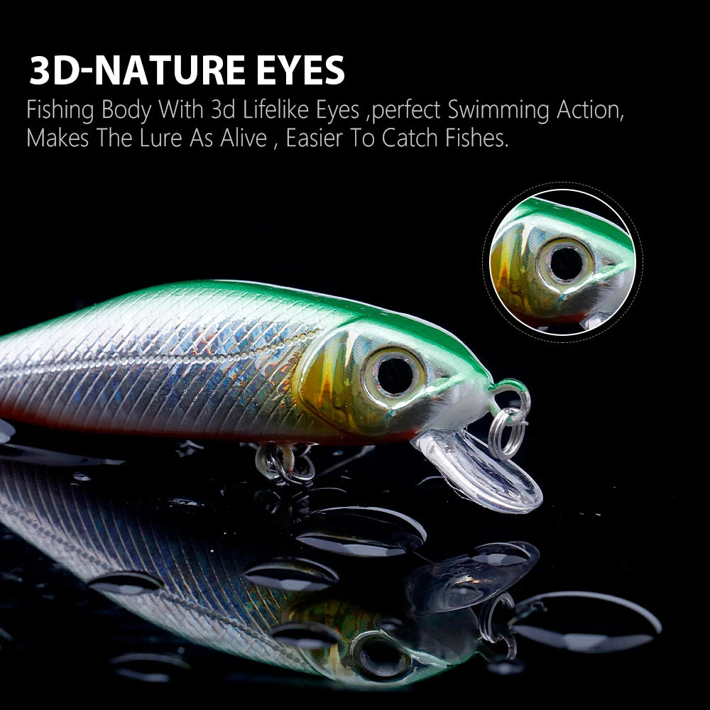 VTAVTA Mini Floating Minnow Wobbler Fishing Lure 6cm 5g