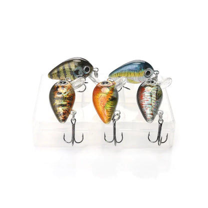 VTAVTA Mini Crank Bait 5pcs Floating Minnow Wobblers