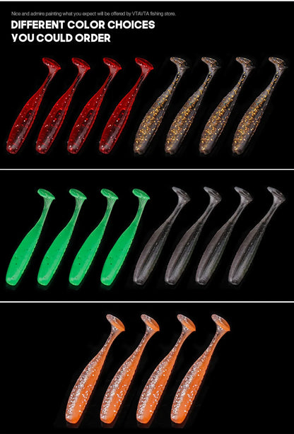 VTAVTA 20pcs/Pack Shiner Soft Lure 50mm 70mm