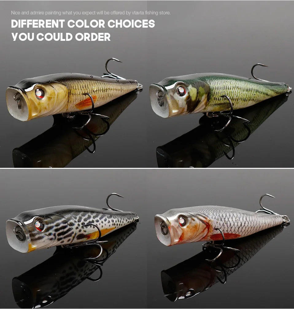 VTAVTA 8.5cm 13.5g Floating Popper Crankbait Fishing Lure