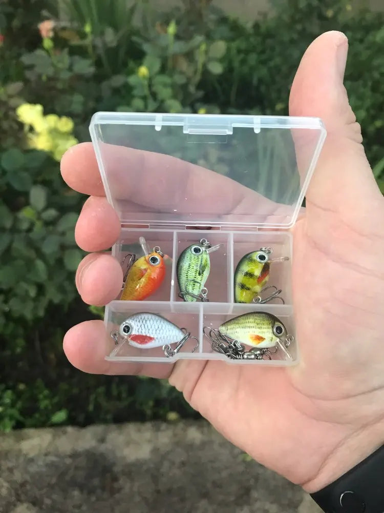 VTAVTA Mini Crank Bait 5pcs Floating Minnow Wobblers