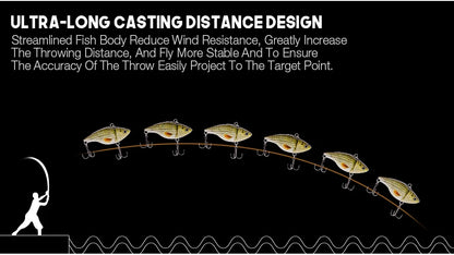 VTAVTA 7cm 18g Rattlin Vibrating Fishing Lure Sinking Wobblers