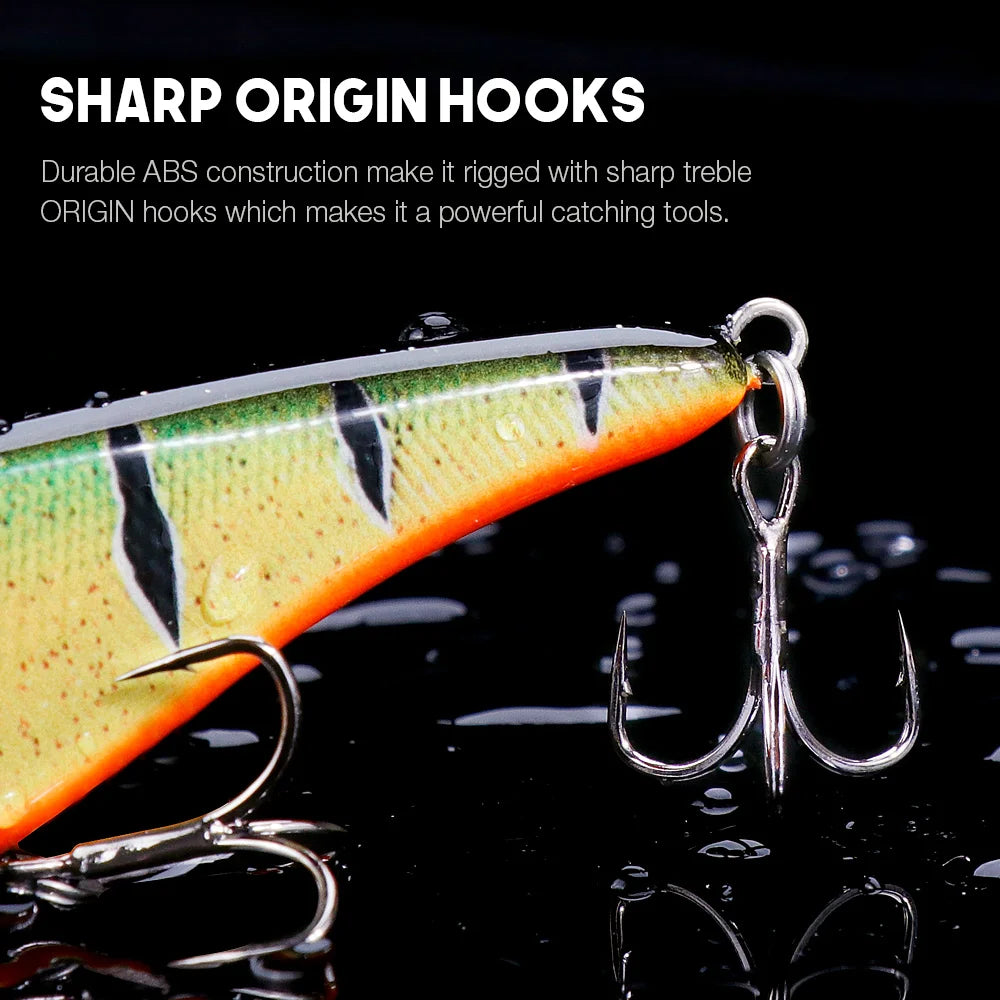 VTAVTA 6.8cm 9g Luminous Sinking Jerkbait Vibrating Rattling Wobblers