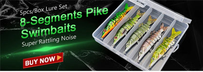 VTAVTA 5pcs Segmented Fishing Lures Set Fishing Box