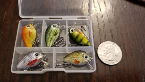 VTAVTA Mini Crank Bait 5pcs Floating Minnow Wobblers