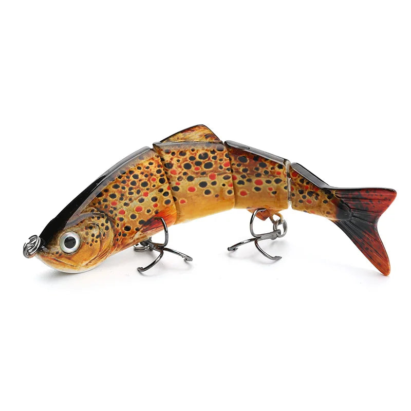 VTAVTA 12cm 16g Lifelike 4 Segment Sinking Wobbler Lure