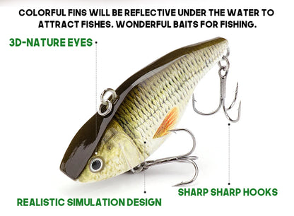 VTAVTA 7cm 18g Rattlin Vibrating Fishing Lure Sinking Wobblers