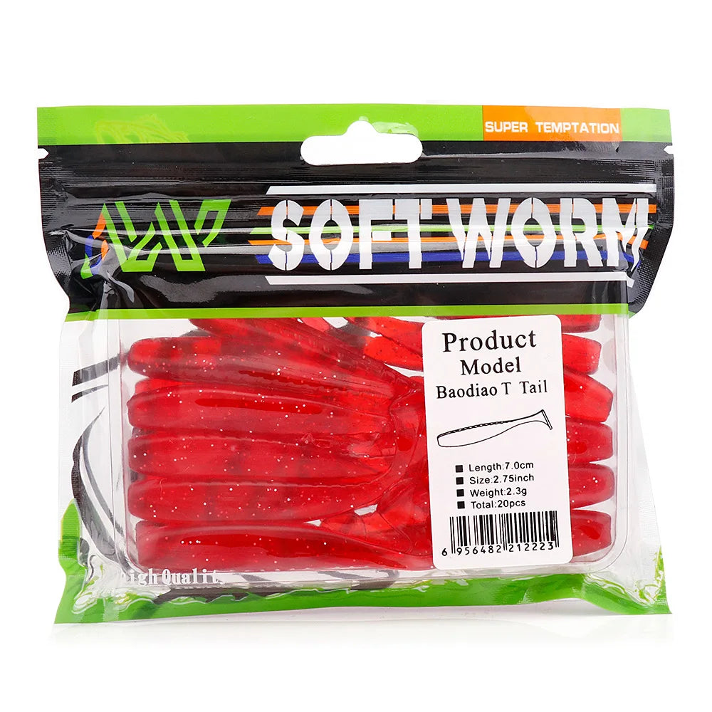 VTAVTA 20pcs/Pack Shiner Soft Lure 50mm 70mm