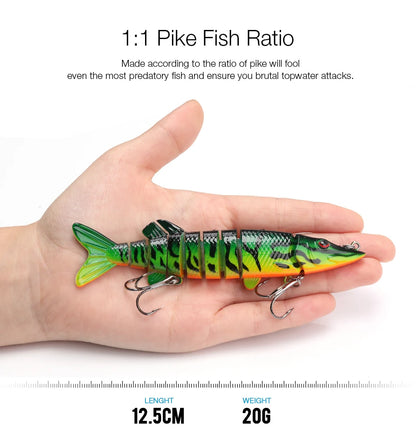 VTAVTA Segmented Lifelike Crankbaits 12.5cm 20g