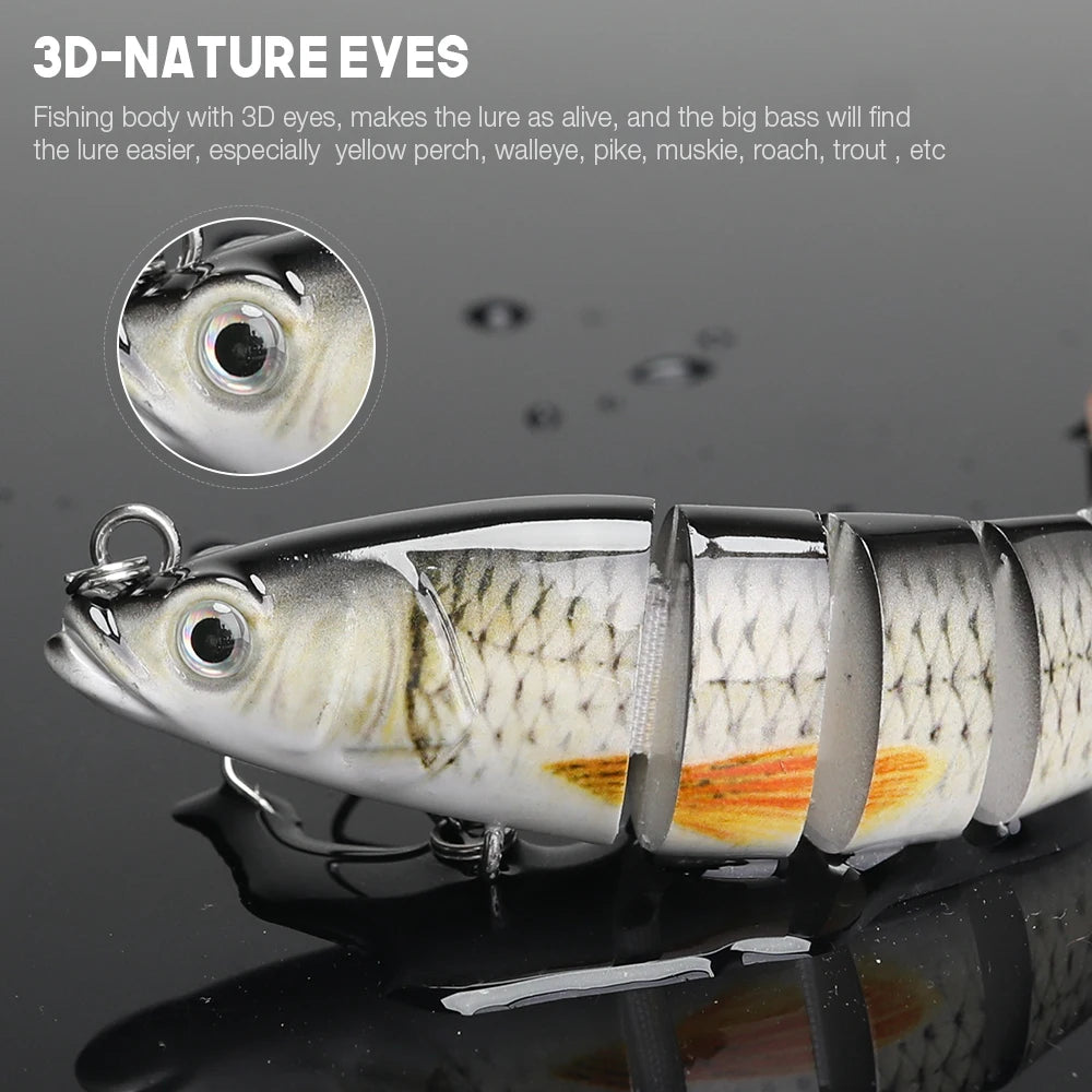 VTAVTA 3pcs Wobbler Fishing Lures Set - Bionic Minnow Kit With Box