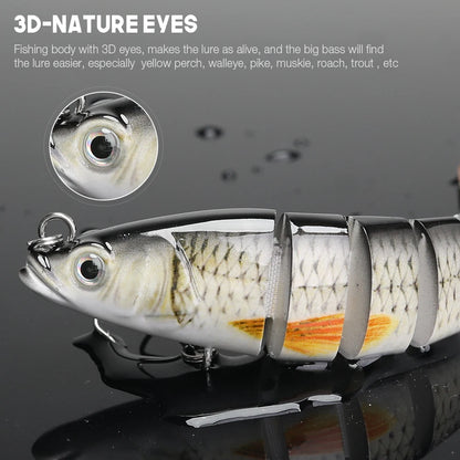 VTAVTA 3pcs Wobbler Fishing Lures Set - Bionic Minnow Kit With Box