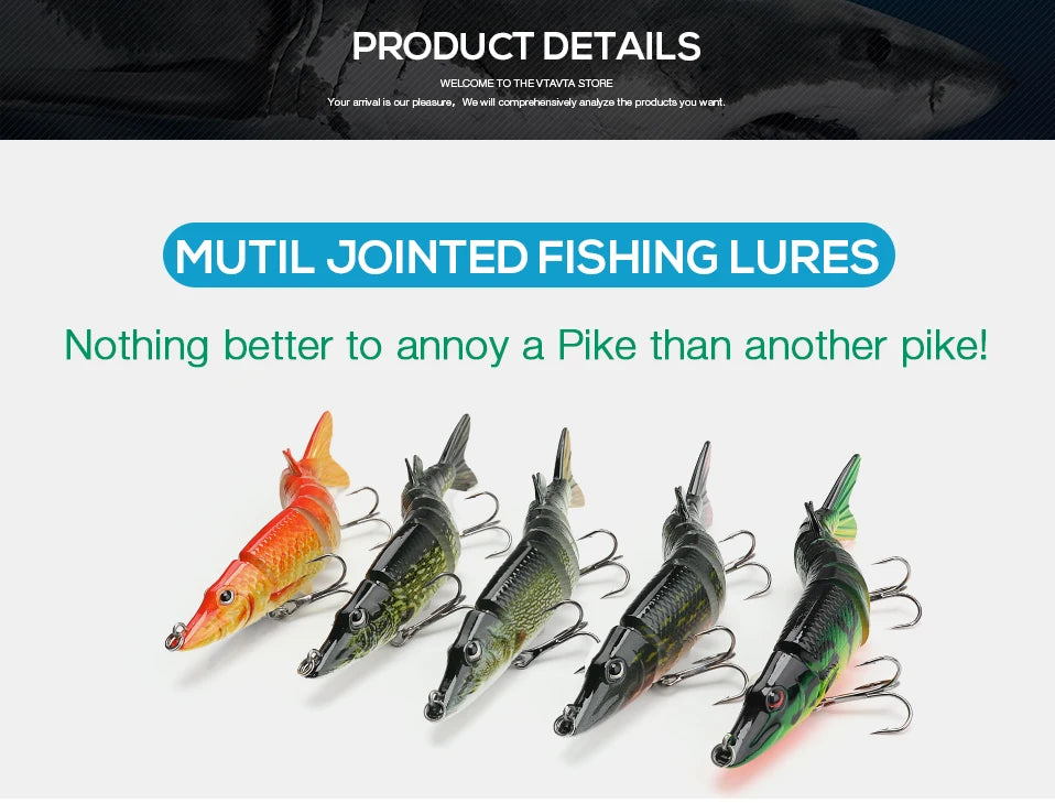VTAVTA Segmented Lifelike Crankbaits 12.5cm 20g