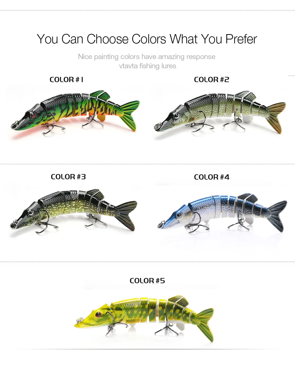 VTAVTA Segmented Lifelike Crankbaits 12.5cm 20g