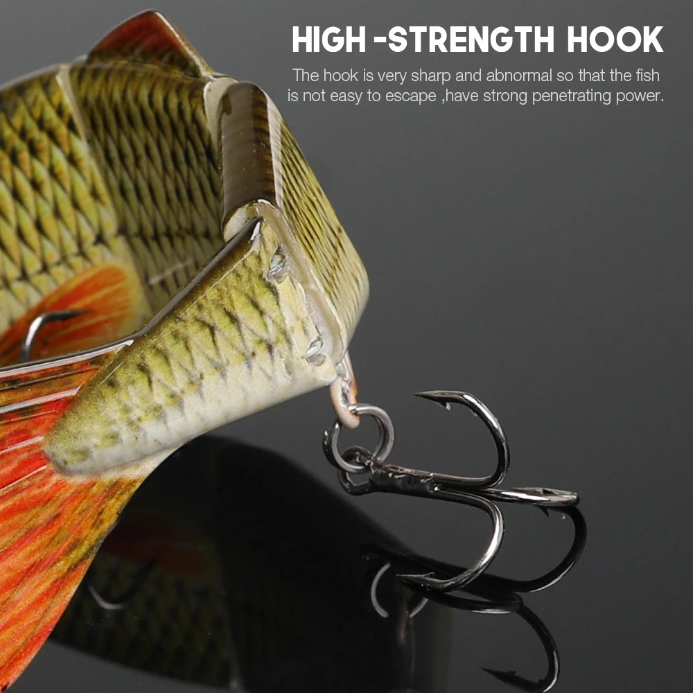 VTAVTA 12cm 16g Lifelike 4 Segment Sinking Wobbler Lure
