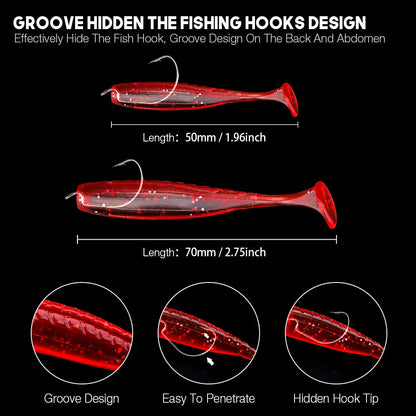 VTAVTA 20pcs/Pack Shiner Soft Lure 50mm 70mm