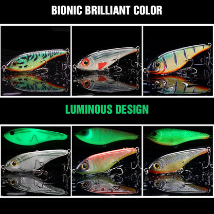 VTAVTA 6.8cm 9g Luminous Sinking Jerkbait Vibrating Rattling Wobblers