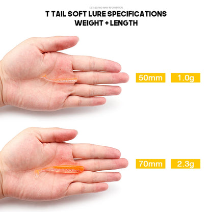 VTAVTA 20pcs/Pack Shiner Soft Lure 50mm 70mm