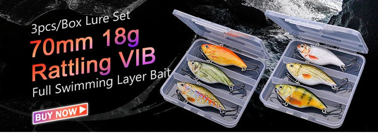 VTAVTA 7cm 18g Rattlin Vibrating Fishing Lure Sinking Wobblers