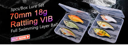 VTAVTA 7cm 18g Rattlin Vibrating Fishing Lure Sinking Wobblers