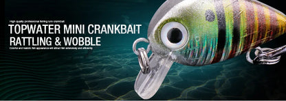 VTAVTA Mini Crank Bait 5pcs Floating Minnow Wobblers