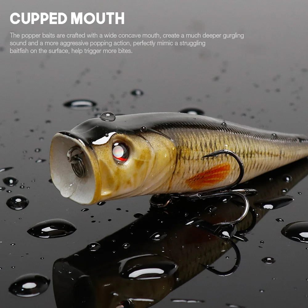 VTAVTA 8.5cm 13.5g Floating Popper Crankbait Fishing Lure