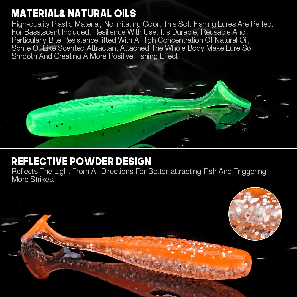 VTAVTA 20pcs/Pack Shiner Soft Lure 50mm 70mm