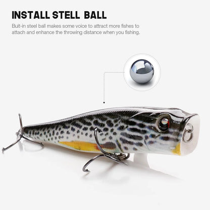 VTAVTA 8.5cm 13.5g Floating Popper Crankbait Fishing Lure