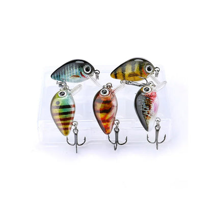 VTAVTA Mini Crank Bait 5pcs Floating Minnow Wobblers