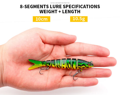 VTAVTA 100mm 10.5g 8-Segmented Sinking Fishing Lure