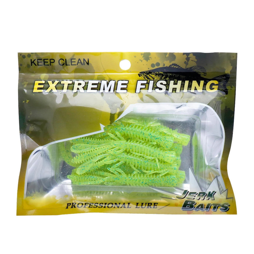 VTAVTA 10pcs 50mm 60mm 70mm Floating Soft Lure Silicone Bait Shrimp