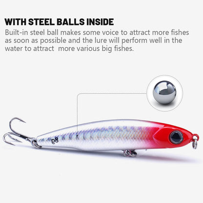 VTAVTA Sinking Pencil Wobbler Fishing Lure 3g/8g