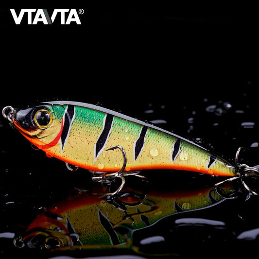 VTAVTA 6.8cm 9g Luminous Sinking Jerkbait Vibrating Rattling Wobblers