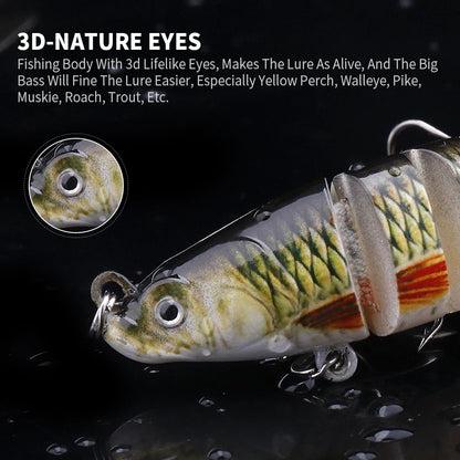 VTAVTA 10cm 10.5g Segmented Swimbait - Hard Bait Sinking Bionic Artificial Plastic