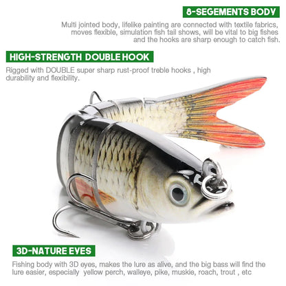 VTAVTA 5pcs Segmented Fishing Lures Set Fishing Box