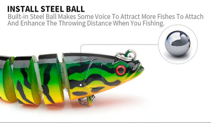 VTAVTA 100mm 10.5g 8-Segmented Sinking Fishing Lure