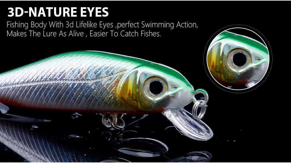 VTAVTA Mini Floating Minnow Wobbler Fishing Lure 6cm 5g