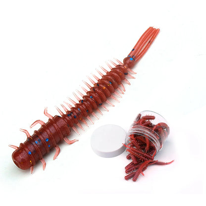VTAVTA 50pcs Worm Silicone Bait 45mm 0.4g