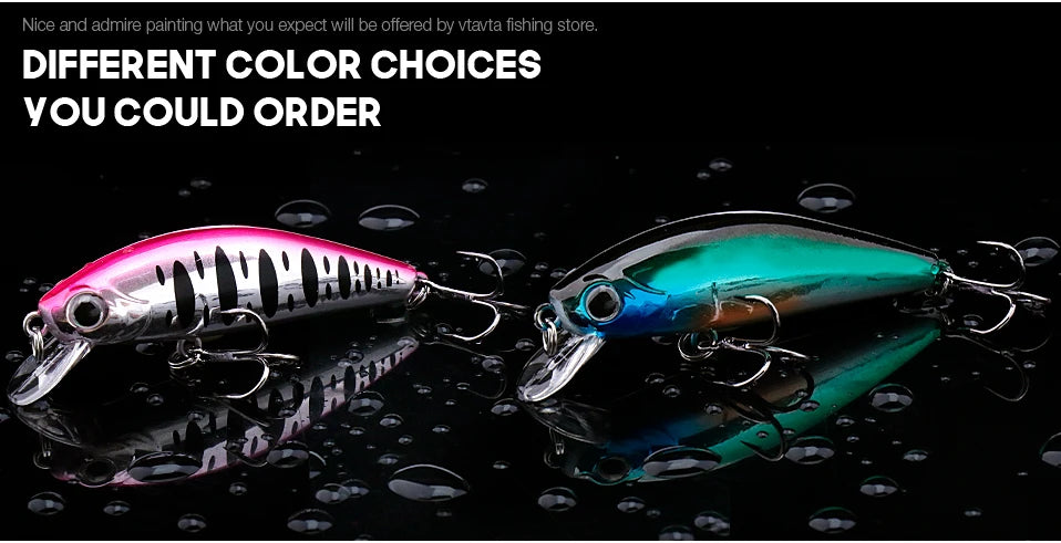 VTAVTA Japanese Design Sinking Minnow Wobbler Fishing Lure 55mm 6.5g
