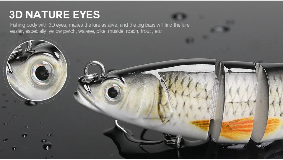 VTAVTA 3pcs Wobbler Fishing Lures Set - Bionic Minnow Kit With Box