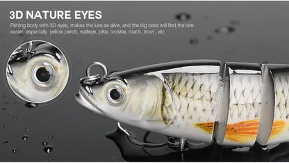 VTAVTA 3pcs Wobbler Fishing Lures Set - Bionic Minnow Kit With Box