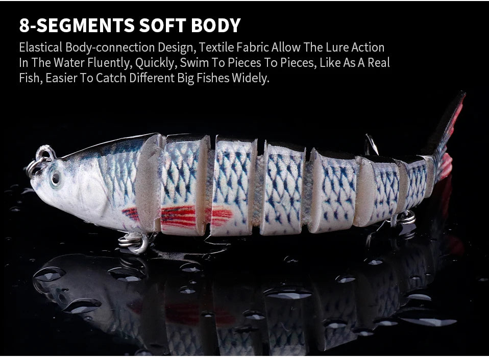 VTAVTA 10cm 10.5g Segmented Swimbait - Hard Bait Sinking Bionic Artificial Plastic