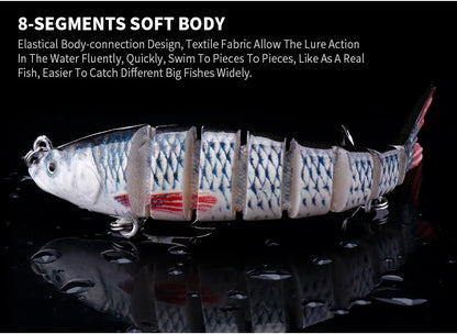VTAVTA 10cm 10.5g Segmented Swimbait - Hard Bait Sinking Bionic Artificial Plastic