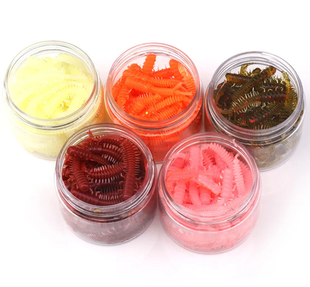VTAVTA 50pcs Worm Silicone Bait 45mm 0.4g