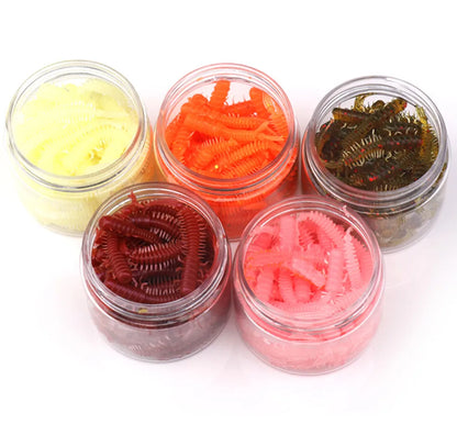 VTAVTA 50pcs Worm Silicone Bait 45mm 0.4g